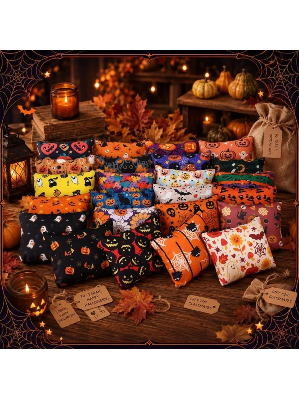 48 Pcs Halloween Makeup Bags Set | Bulk Party Favors & Gift Bags